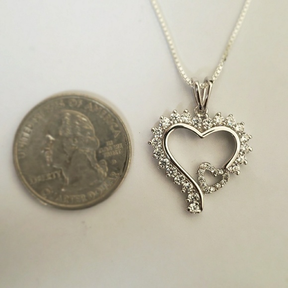 Sterling Silver Heart Pendant - Picture 2 of 2